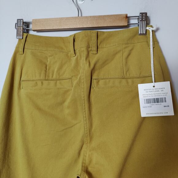 Bridge & Burn Women's Sz 25 Mustard Yellow Market Straight Leg Pants Wheat - Picture 6 of 7